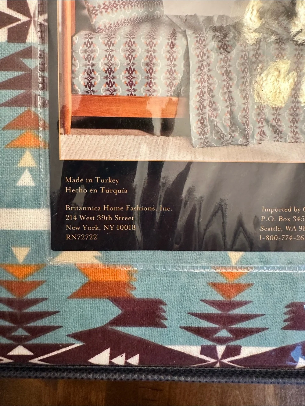 New Pendleton Twin 3 Piece Sheet Set Avra Valley Teal 100% Cotton